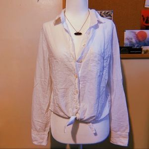 J. CREW • White Tie Waist Button Down